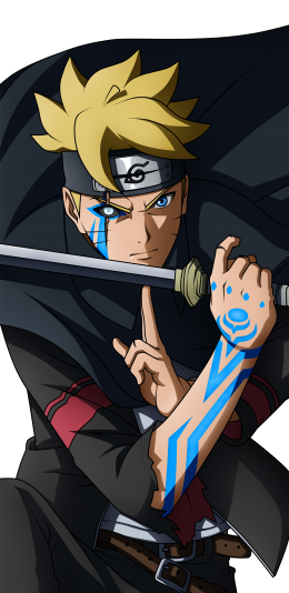 [2436x1125]旋涡博人 火影忍者 漫画 日本 剑 苹果手机动漫壁纸图片