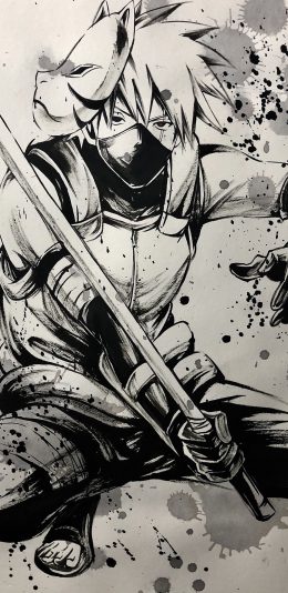 [2436x1125]旗木卡卡西 火影忍者 日本 漫画 苹果手机动漫壁纸图片