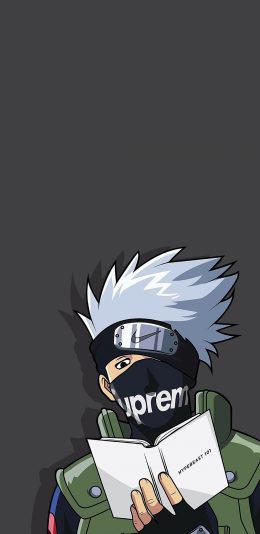 [2436x1125]旗木卡卡西 火影忍者 日本 漫画 阅读 潮牌 苹果手机动漫壁纸图片