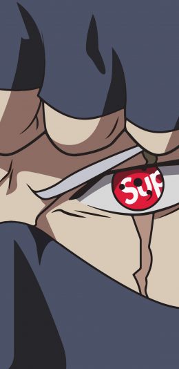 [2436x1125]旗木卡卡西 火影忍者 眼睛 supreme 日本 漫画 苹果手机动漫壁纸图片