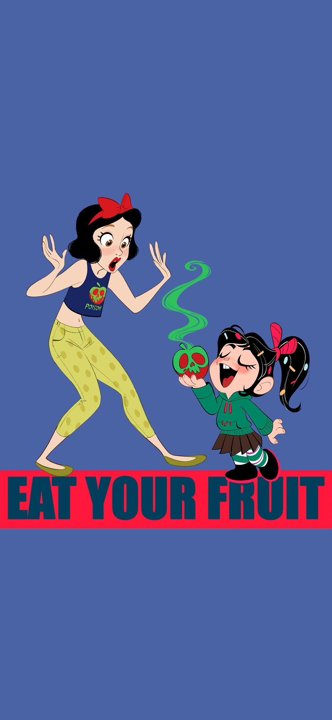 [2436×1125]无敌破坏王 云妮洛普 迪士尼 白雪公主 苹果手机动漫壁纸图片