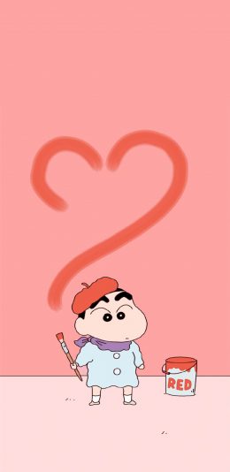 [2436x1125]日本 动漫 蜡笔小新 新之助 苹果手机动漫壁纸图片