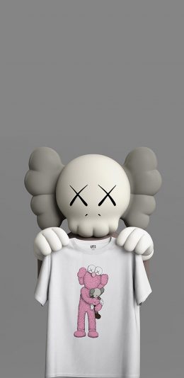 [2436x1125]日本 品牌 潮牌 Kaws T恤 苹果手机动漫壁纸图片
