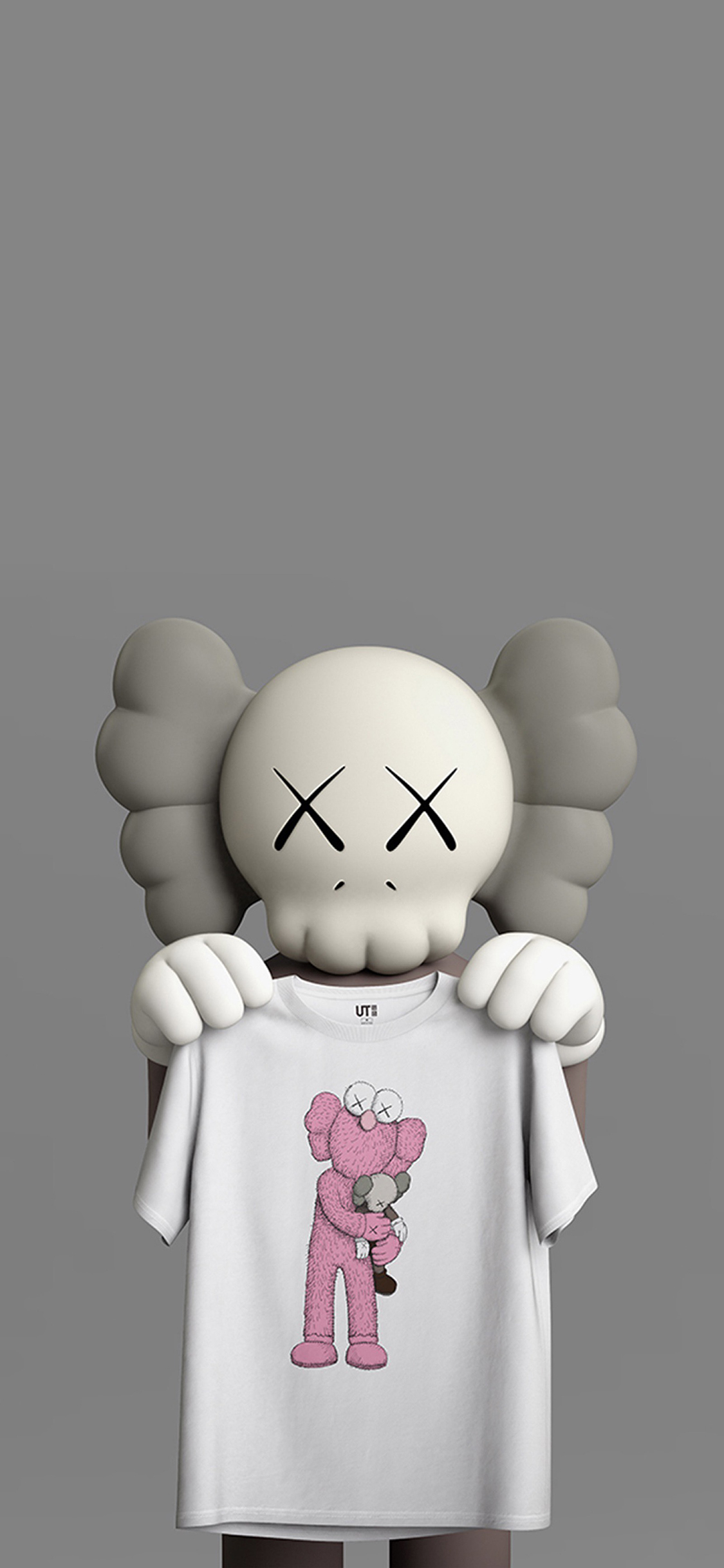 [2436×1125]日本 品牌 潮牌 Kaws T恤 苹果手机动漫壁纸图片