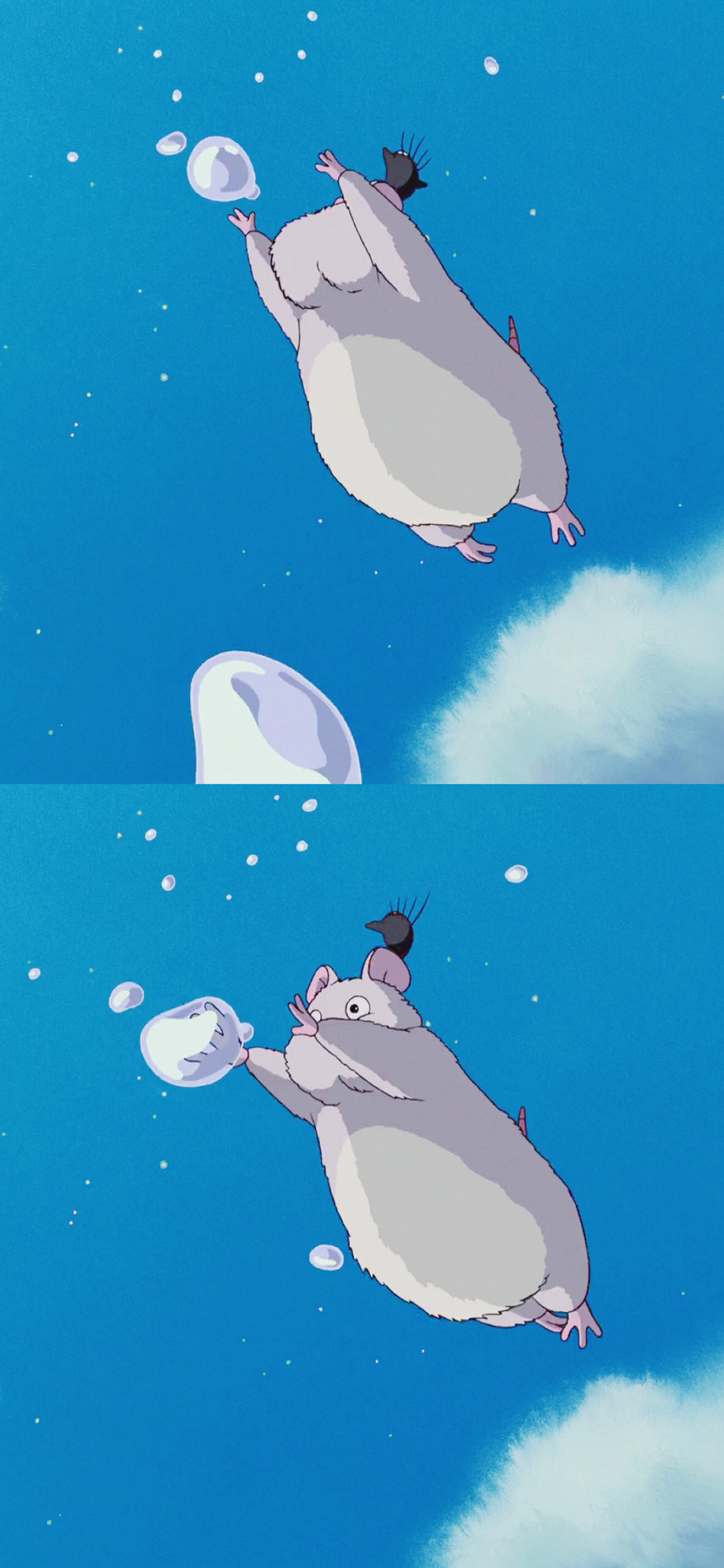 [2436×1125]日本 宫崎骏 动漫 龙猫 苹果手机动漫壁纸图片