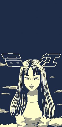 [2436x1125]日本 漫画 富江 少女 苹果手机动漫壁纸图片