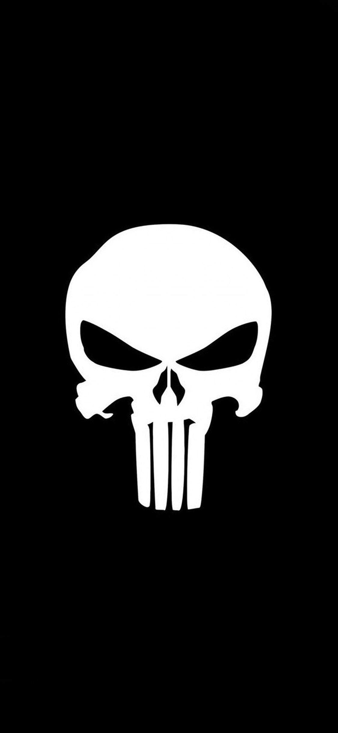 [2436×1125]日本动漫 骷髅 黑色 苹果手机动漫壁纸图片