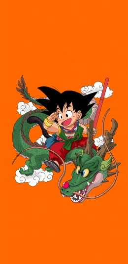 [2436x1125]日漫 七龙珠 悟空 青龙 wavesinious作品 苹果手机动漫壁纸图片