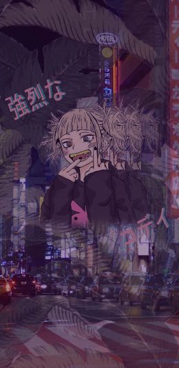 [2436x1125]日漫 二次元 动漫少女 强烈 苹果手机动漫壁纸图片