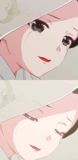 [2436x1125]日漫 二次元 少女 流泪 苹果手机动漫壁纸图片