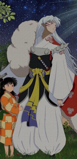 [2436x1125]日漫 二次元 犬夜叉 杀生丸 苹果手机动漫壁纸图片