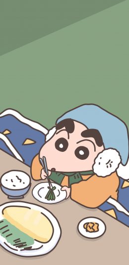 [2436x1125]日漫 二次元 蜡笔小新 新之助 苹果手机动漫壁纸图片