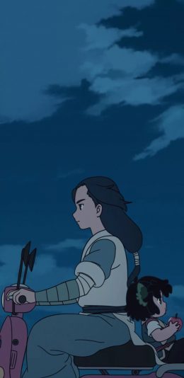 [2436x1125]日漫 人物 开车 夜景 苹果手机动漫壁纸图片