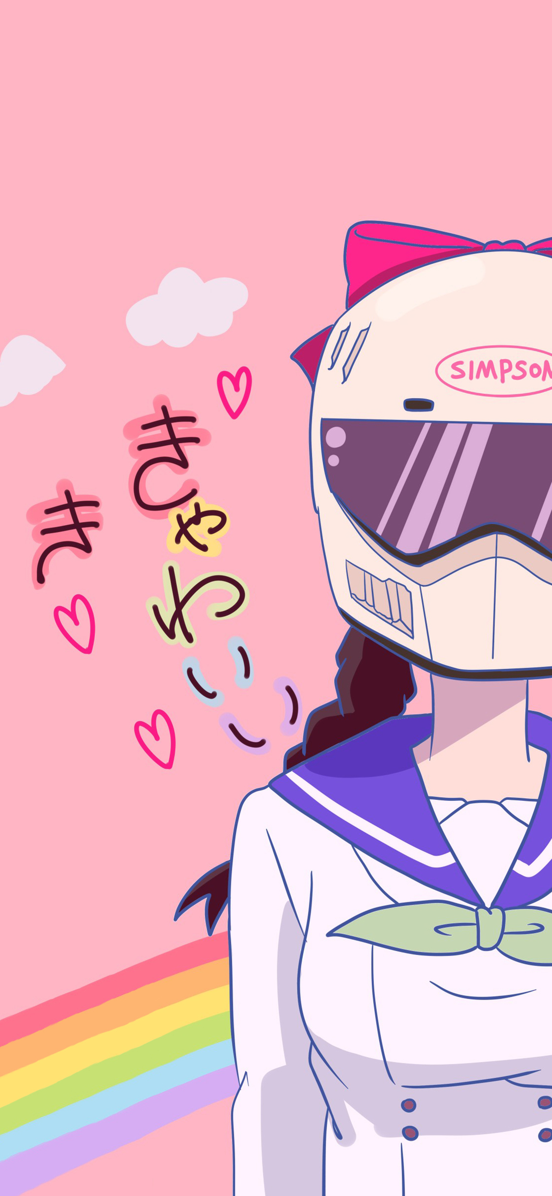 [2436×1125]日漫 动漫少女 爆音少女 机车 苹果手机动漫壁纸图片