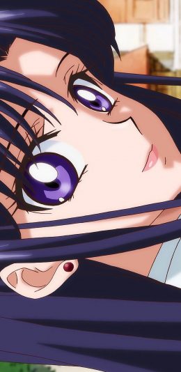 [2436x1125]日漫 动漫少女 紫色 二次元 苹果手机动漫壁纸图片