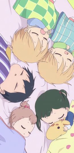 [2436x1125]日漫 动画 学园奶爸 虎太郎 睡觉 苹果手机动漫壁纸图片