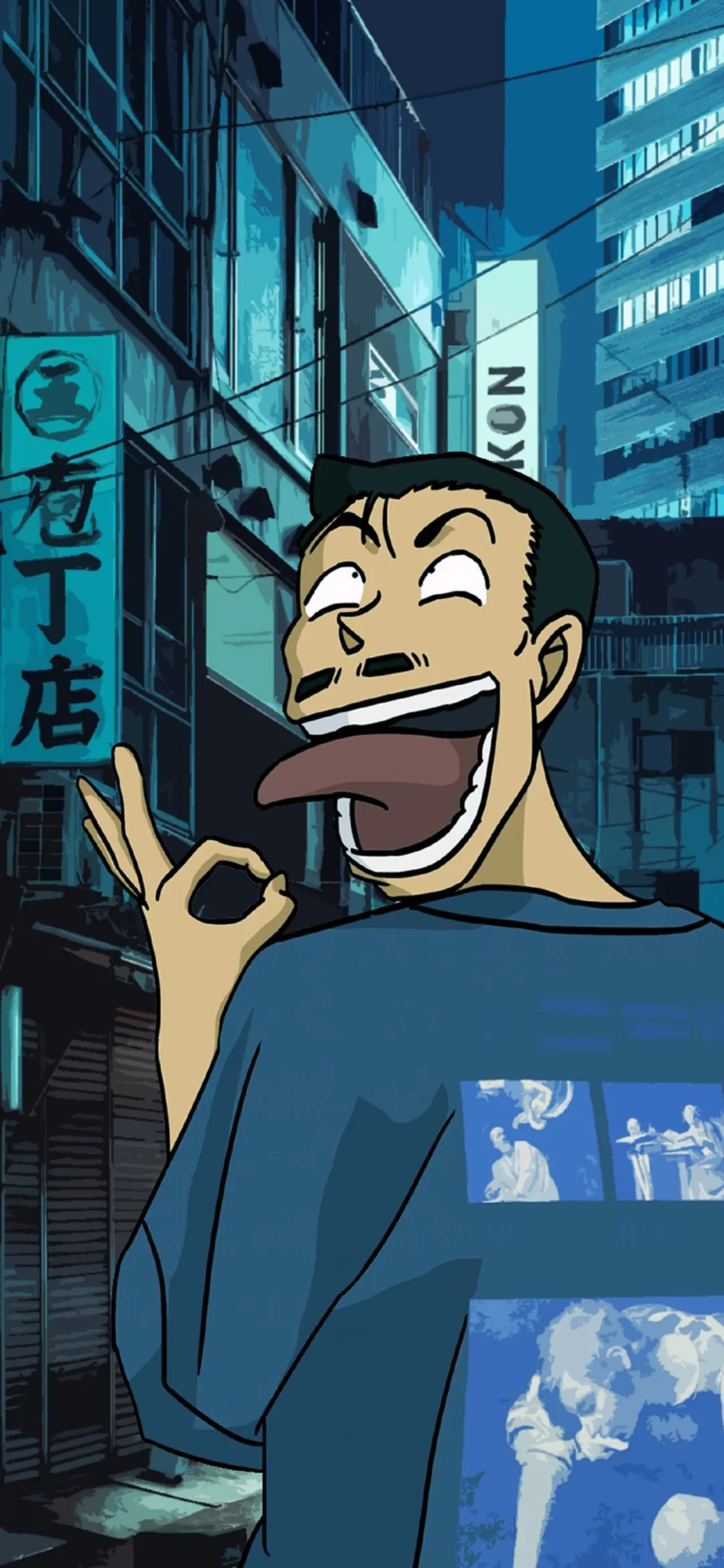 [2436×1125]日漫 名侦探柯南 毛利小五郎 苹果手机动漫壁纸图片