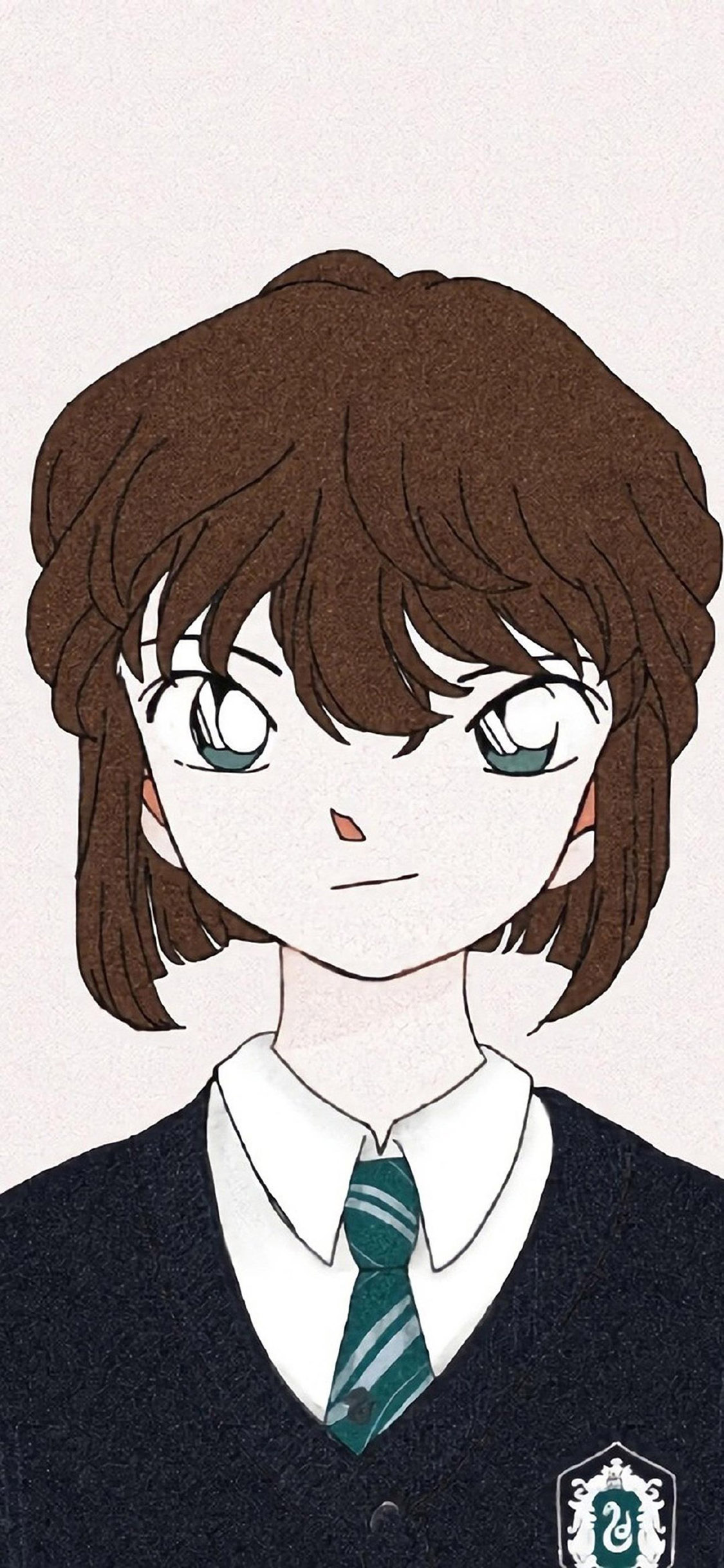 [2436×1125]日漫 名侦探柯南 灰原哀 黑衣组织成员 苹果手机动漫壁纸图片