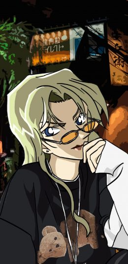 [2436x1125]日漫 名侦探柯南 铃木园子 苹果手机动漫壁纸图片