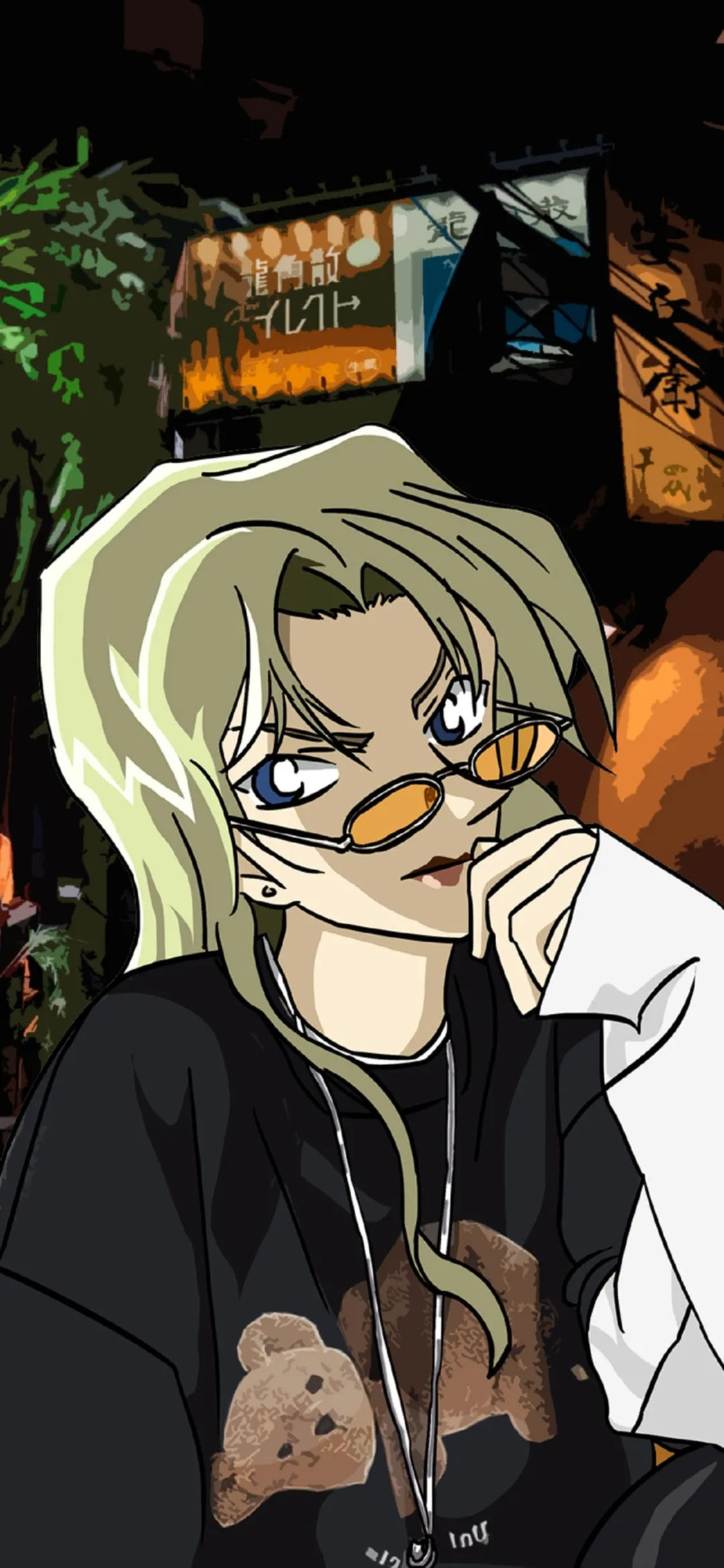 [2436×1125]日漫 名侦探柯南 铃木园子 苹果手机动漫壁纸图片