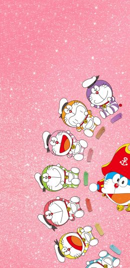 [2436x1125]日漫 哆啦A梦 叮当猫 彩色 苹果手机动漫壁纸图片