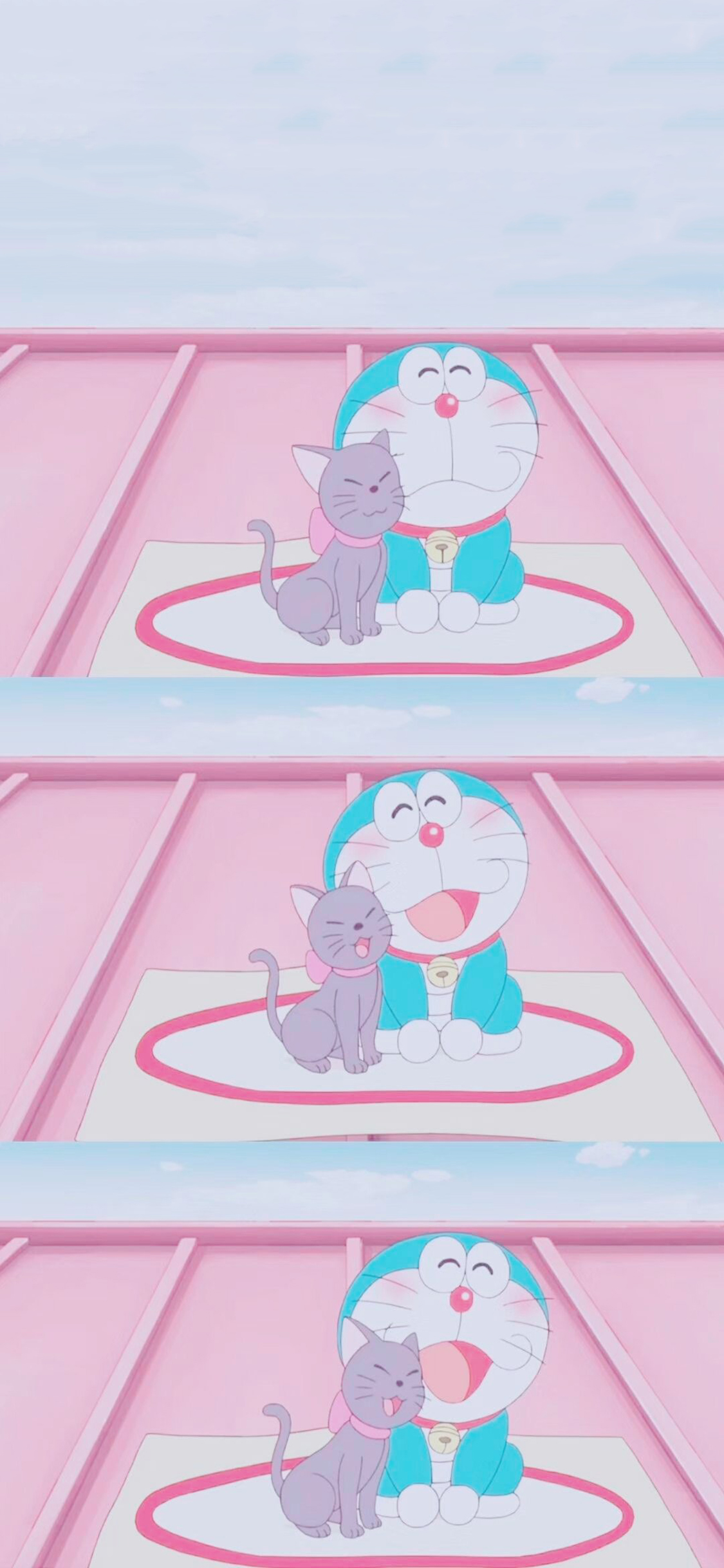 [2436×1125]日漫 哆啦A梦 叮当猫 黑猫 苹果手机动漫壁纸图片