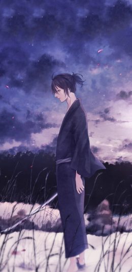 [2436x1125]日漫 场景 剑客 古风 苹果手机动漫壁纸图片