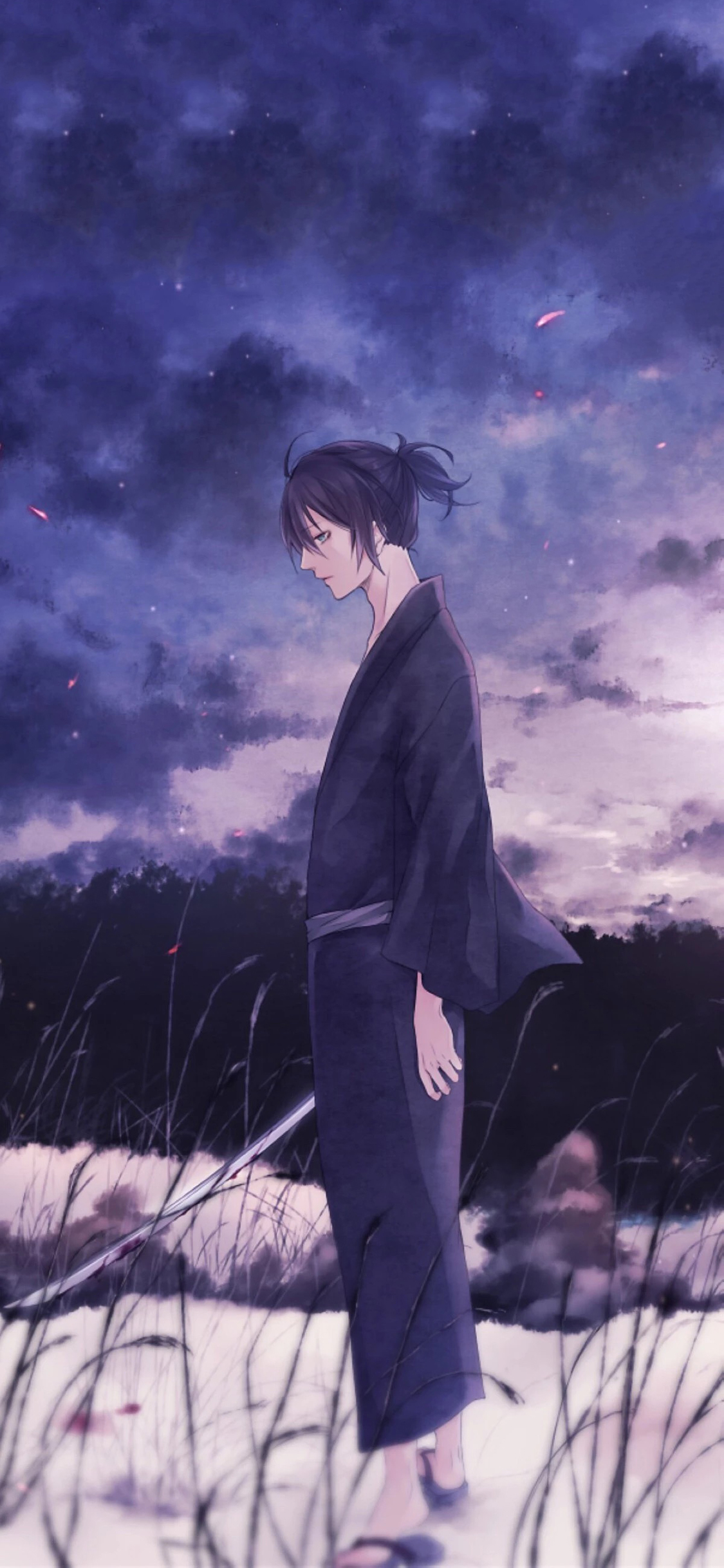 [2436×1125]日漫 场景 剑客 古风 苹果手机动漫壁纸图片