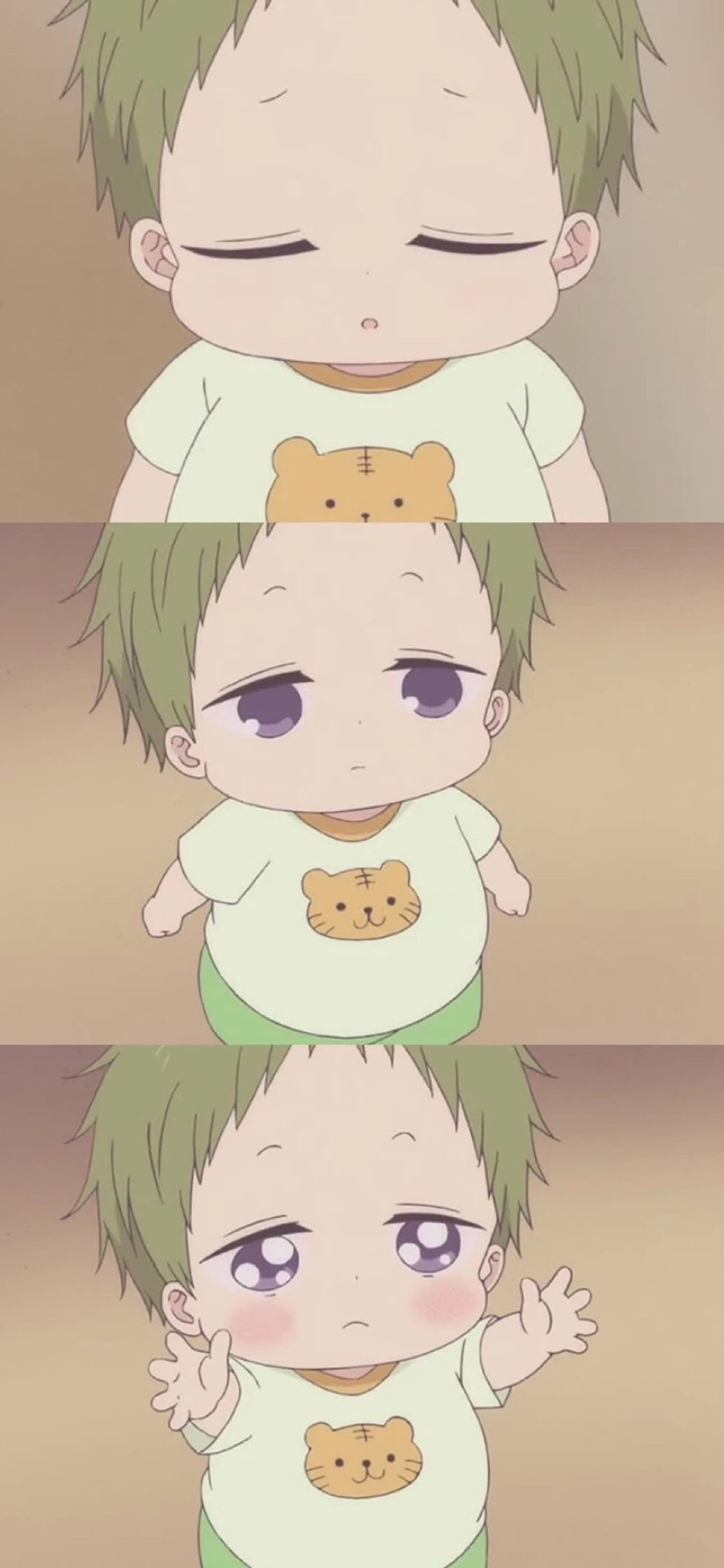 [2436×1125]日漫 学园奶爸 虎太郎 可爱 苹果手机动漫壁纸图片