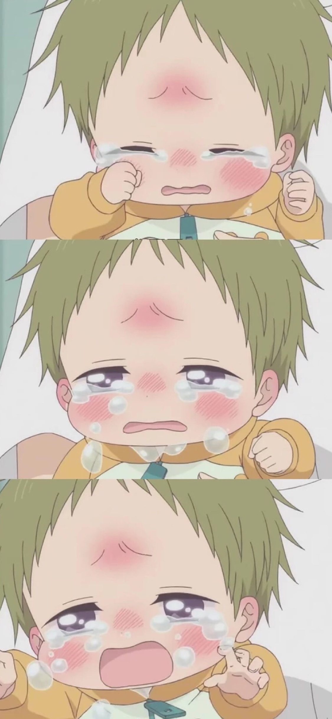 [2436×1125]日漫 学园奶爸 虎太郎 哭哭 苹果手机动漫壁纸图片