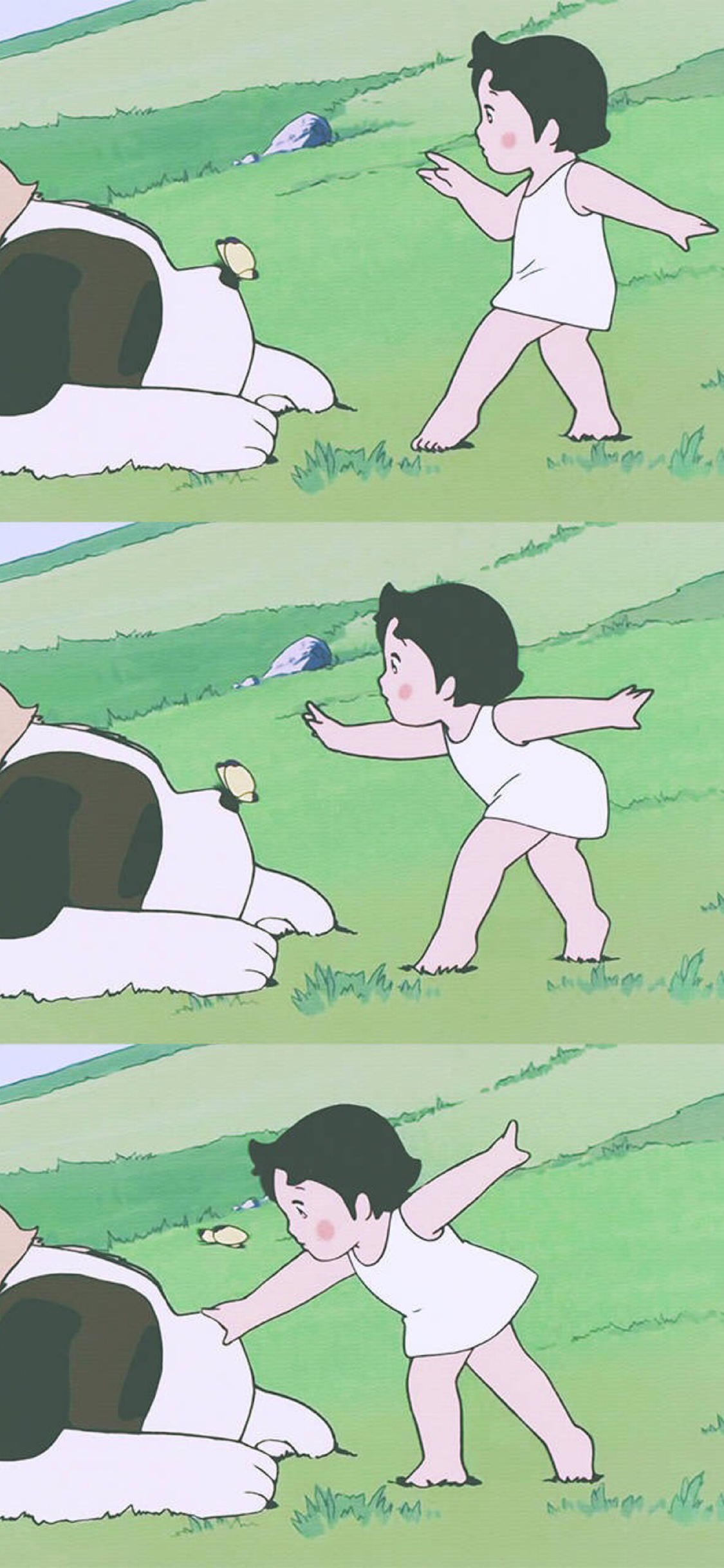 [2436×1125]日漫 宫崎骏 阿尔卑斯山的少女 海蒂 苹果手机动漫壁纸图片