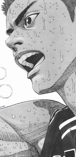 [2436x1125]日漫 少年 篮球 黑白 苹果手机动漫壁纸图片