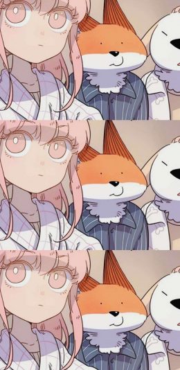 [2436x1125]日漫 废柴狐阿桔 少女 二次元 苹果手机动漫壁纸图片