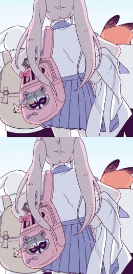 [2436x1125]日漫 废柴狐阿桔 萝莉 苹果手机动漫壁纸图片