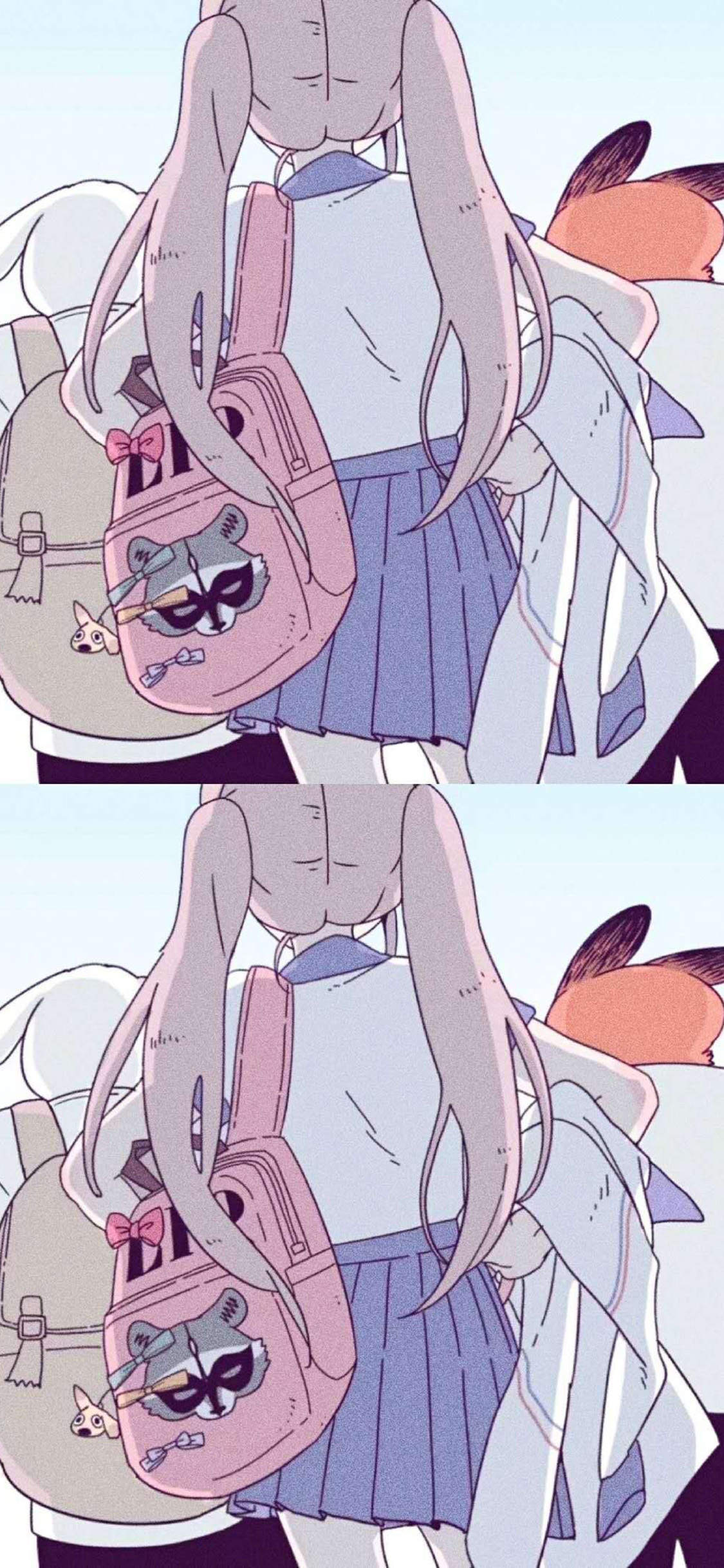 [2436×1125]日漫 废柴狐阿桔 萝莉 苹果手机动漫壁纸图片