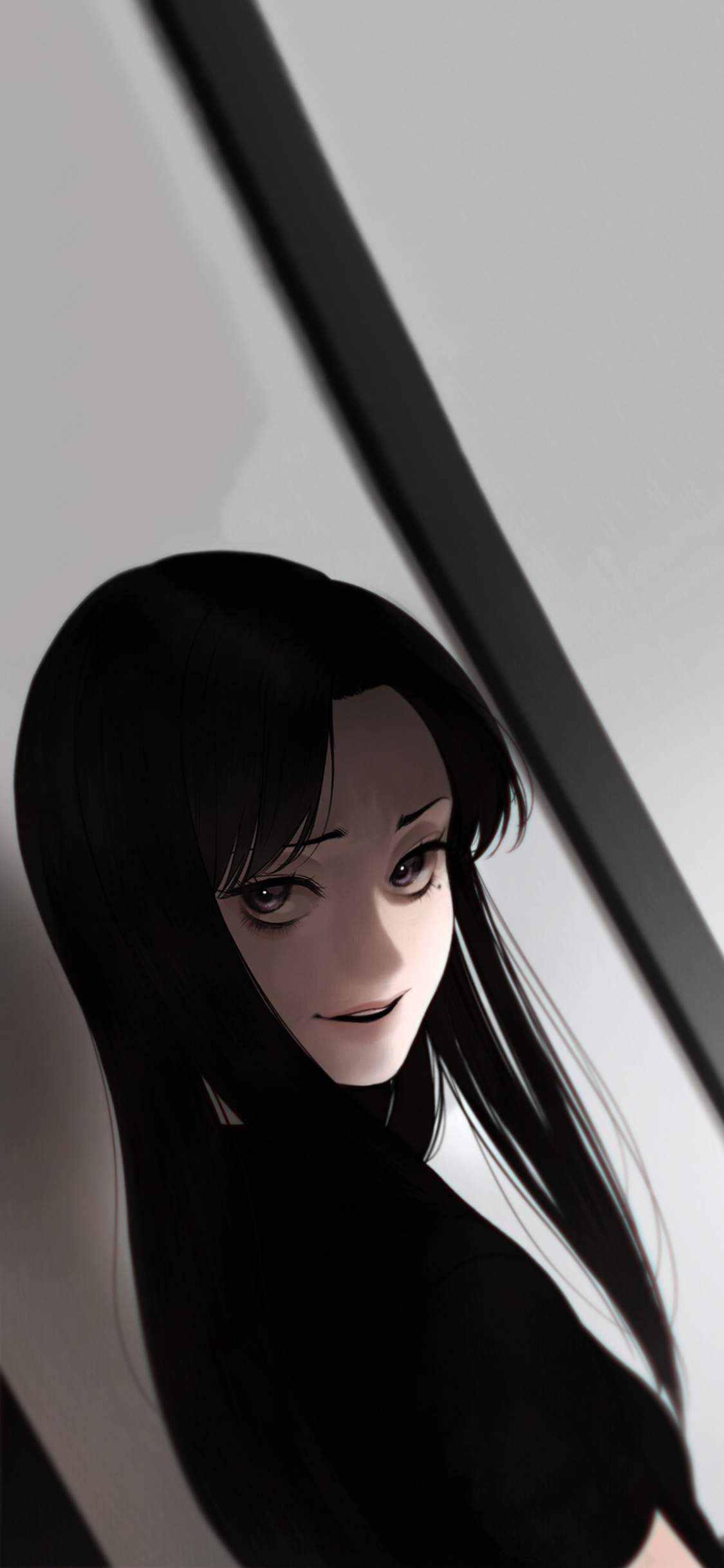 [2436×1125]日漫 惊悚 富江 恐怖 苹果手机动漫壁纸图片