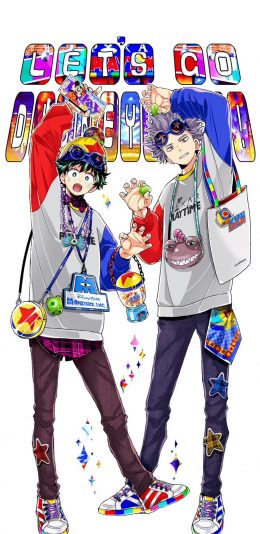 [2436x1125]日漫 我的英雄学园 绿谷出久 苹果手机动漫壁纸图片