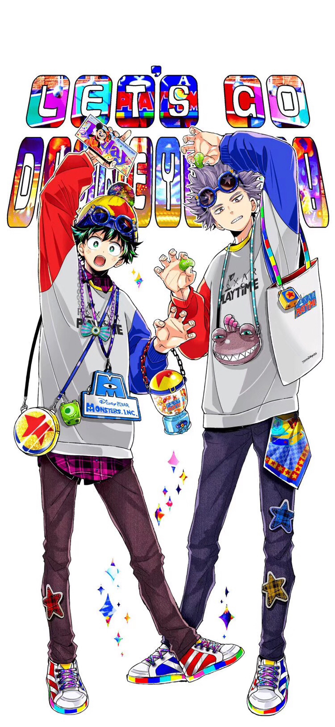 [2436×1125]日漫 我的英雄学园 绿谷出久 苹果手机动漫壁纸图片