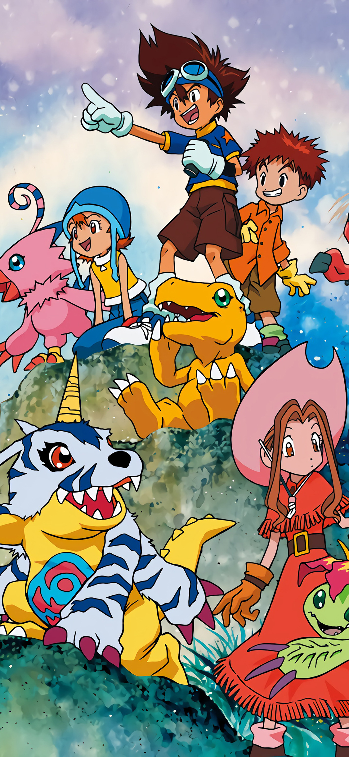 [2436×1125]日漫 数码宝贝 人物合集 二次元 苹果手机动漫壁纸图片