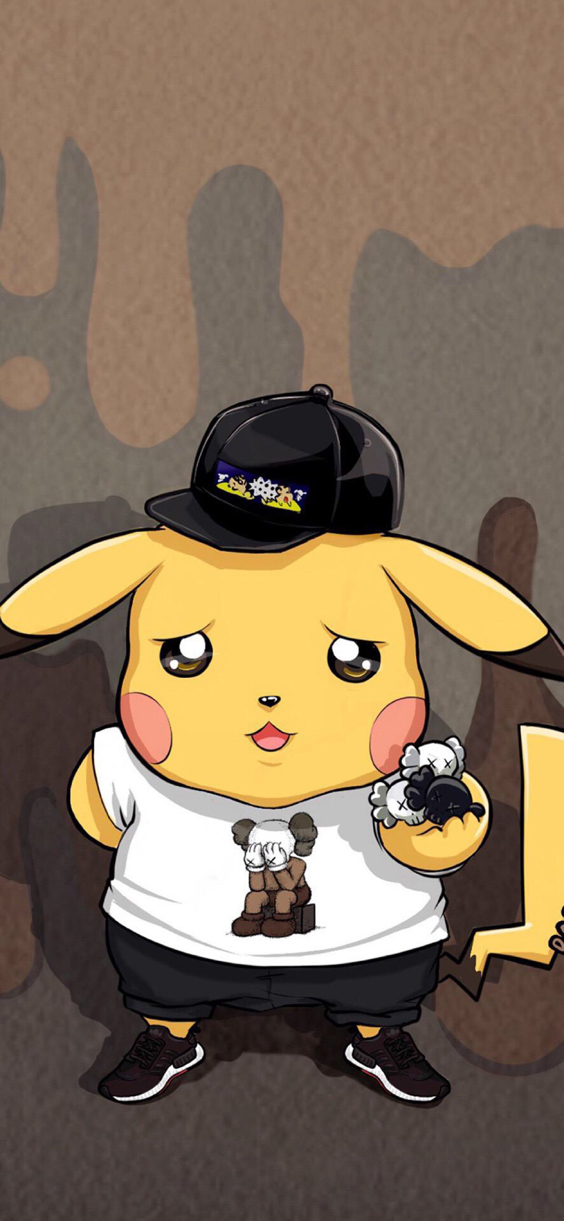 [2436×1125]日漫 数码宝贝 皮卡丘 潮牌 苹果手机动漫壁纸图片