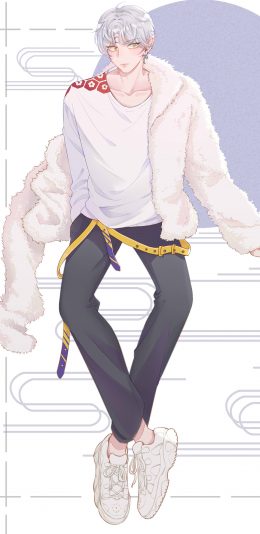 [2436x1125]日漫 杀生丸 犬夜叉 拟人 苹果手机动漫壁纸图片