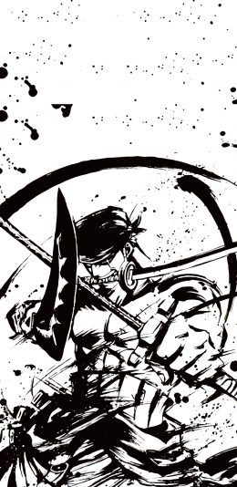 [2436x1125]日漫 海贼王 三剑客 索隆 苹果手机动漫壁纸图片