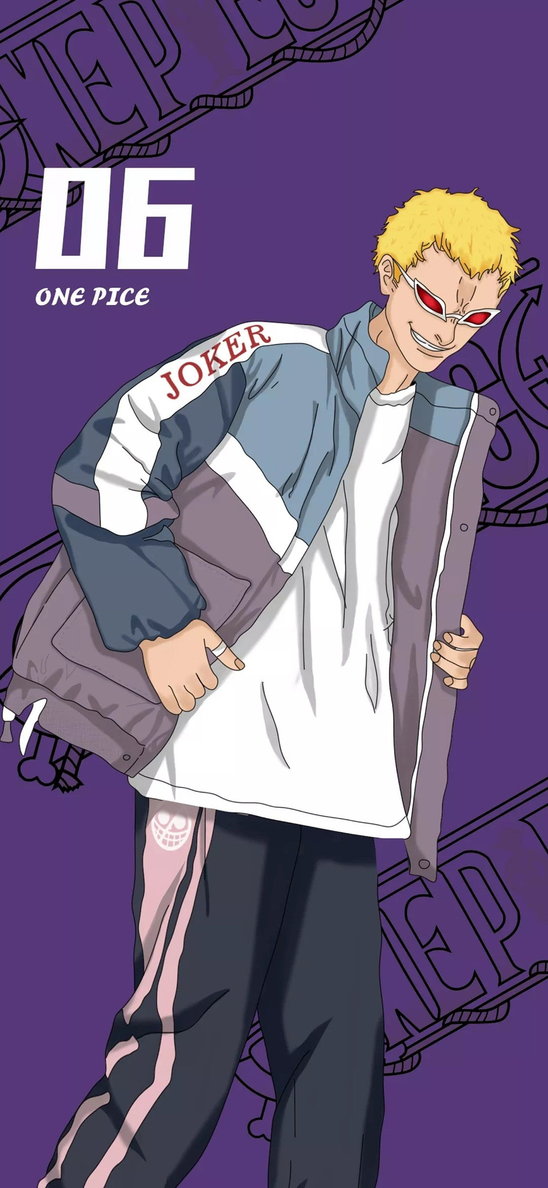 [2436×1125]日漫 海贼王 唐吉诃德·多弗朗明哥 one pice 苹果手机动漫壁纸图片