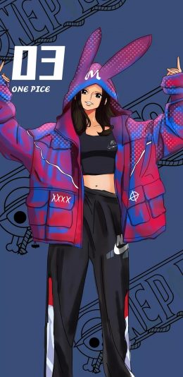[2436x1125]日漫 海贼王 妮可·罗宾 one pice 苹果手机动漫壁纸图片