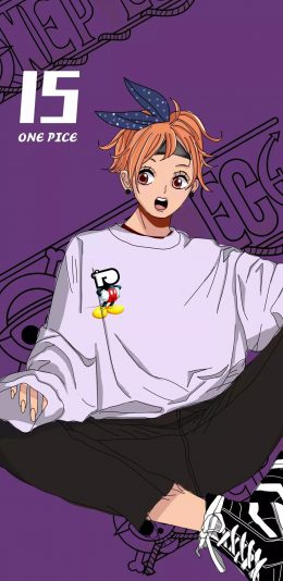 [2436x1125]日漫 海贼王 娜美 one pice 苹果手机动漫壁纸图片