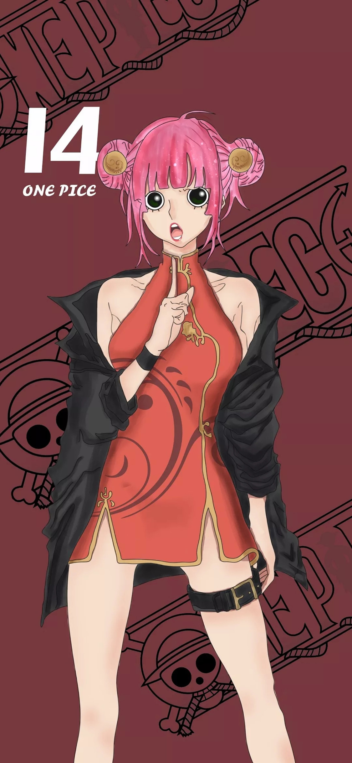 [2436×1125]日漫 海贼王 幽灵公主 佩罗娜 one pice 苹果手机动漫壁纸图片