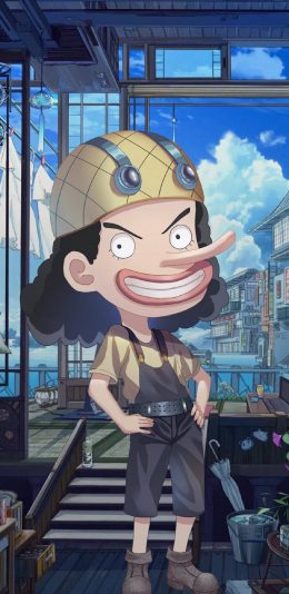 [2436x1125]日漫 海贼王 成员 乌索普 苹果手机动漫壁纸图片