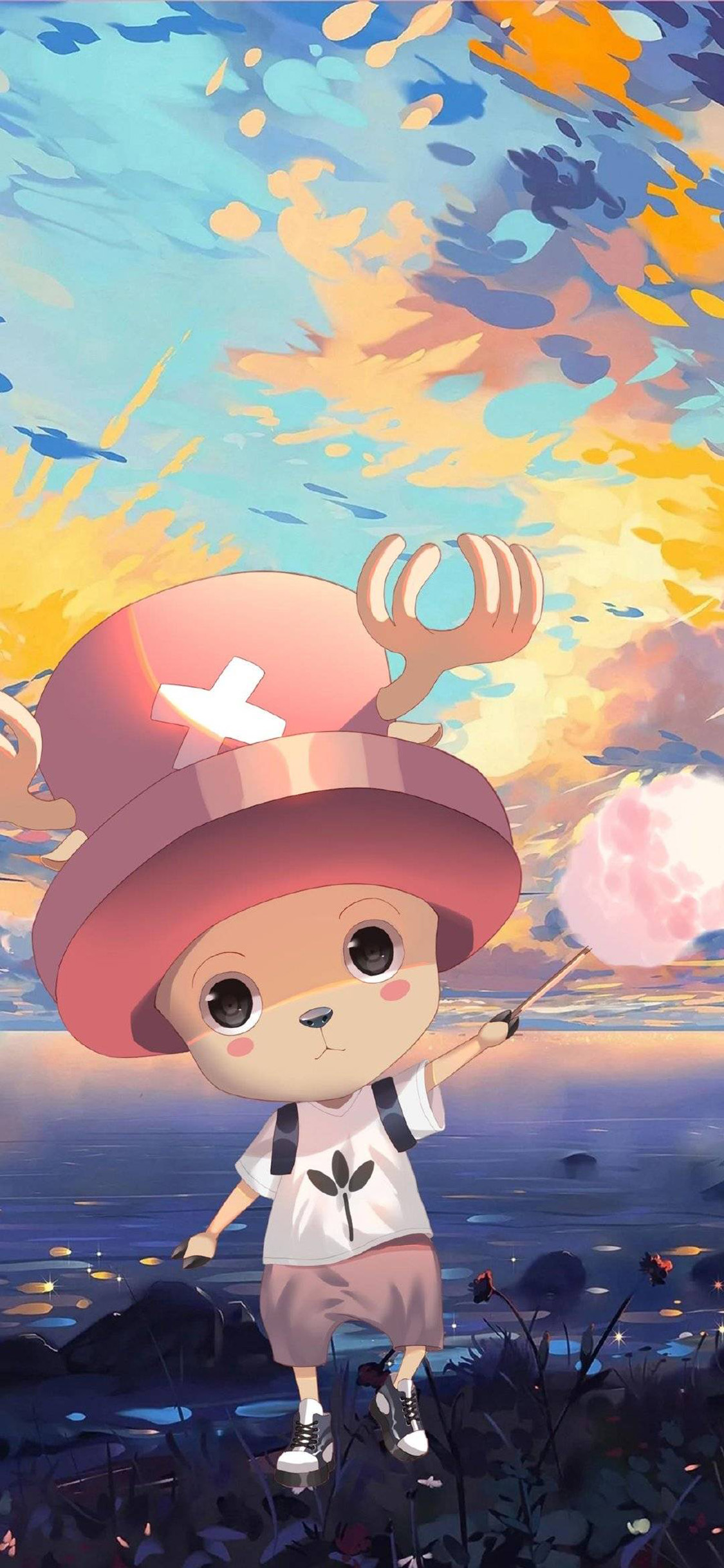 [2436×1125]日漫 海贼王 成员 乔巴 苹果手机动漫壁纸图片