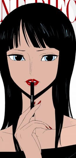 [2436x1125]日漫 海贼王 成员 罗宾 苹果手机动漫壁纸图片