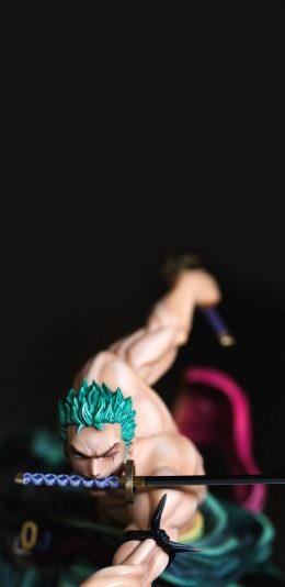 [2436x1125]日漫 海贼王 索隆 手办 苹果手机动漫壁纸图片